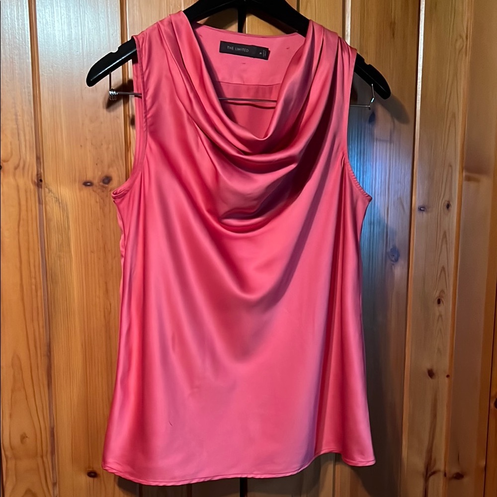 The Limited Pink Satin Sleeveless Top